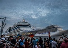 Hamburg - Auslaufen der grossen Schiffe am Samstag